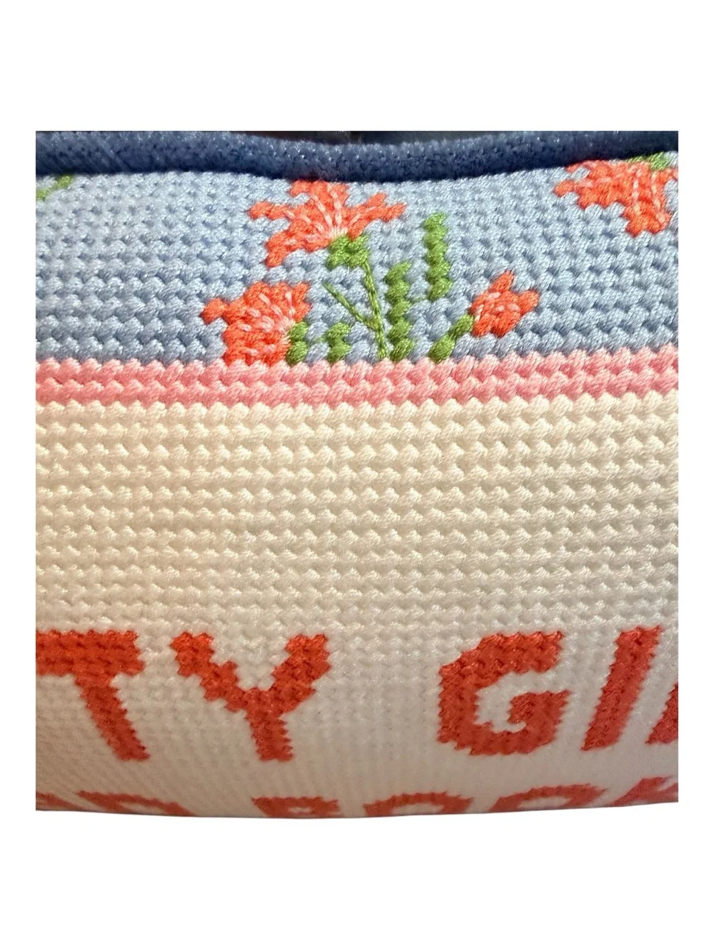 cupcakes & cashmere ‘Pretty Girls Read Books' Needlepoint Accent Pillow